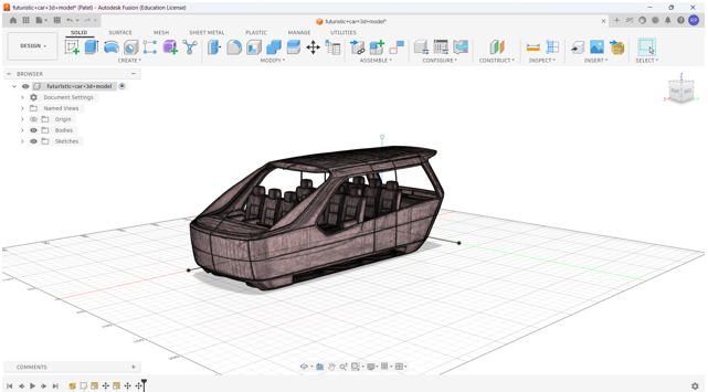 Autodesk Fusion 360 Solid CAD Model of Final Concept