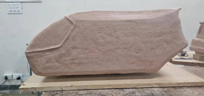 Clay model side view